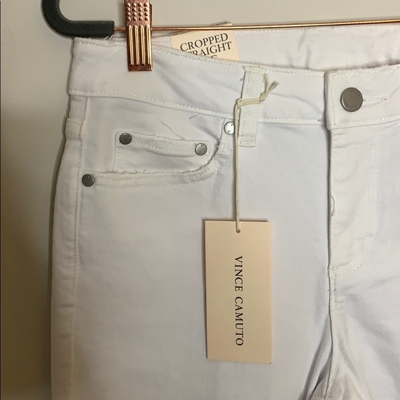 NWT VINCE CAMUTO White Ripped Cropped Jeans sz 29 - Picture 6 of 10